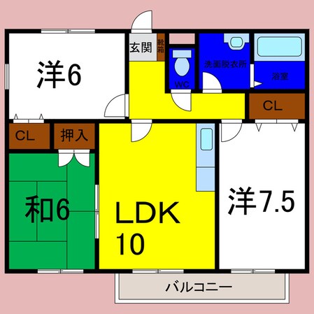 アベニール松茂の物件間取画像